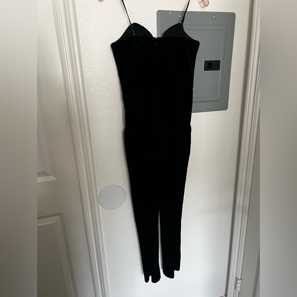 Amanda Uprichard Cherri Velvet Jumpsuit in Black - Picture 8 of 9